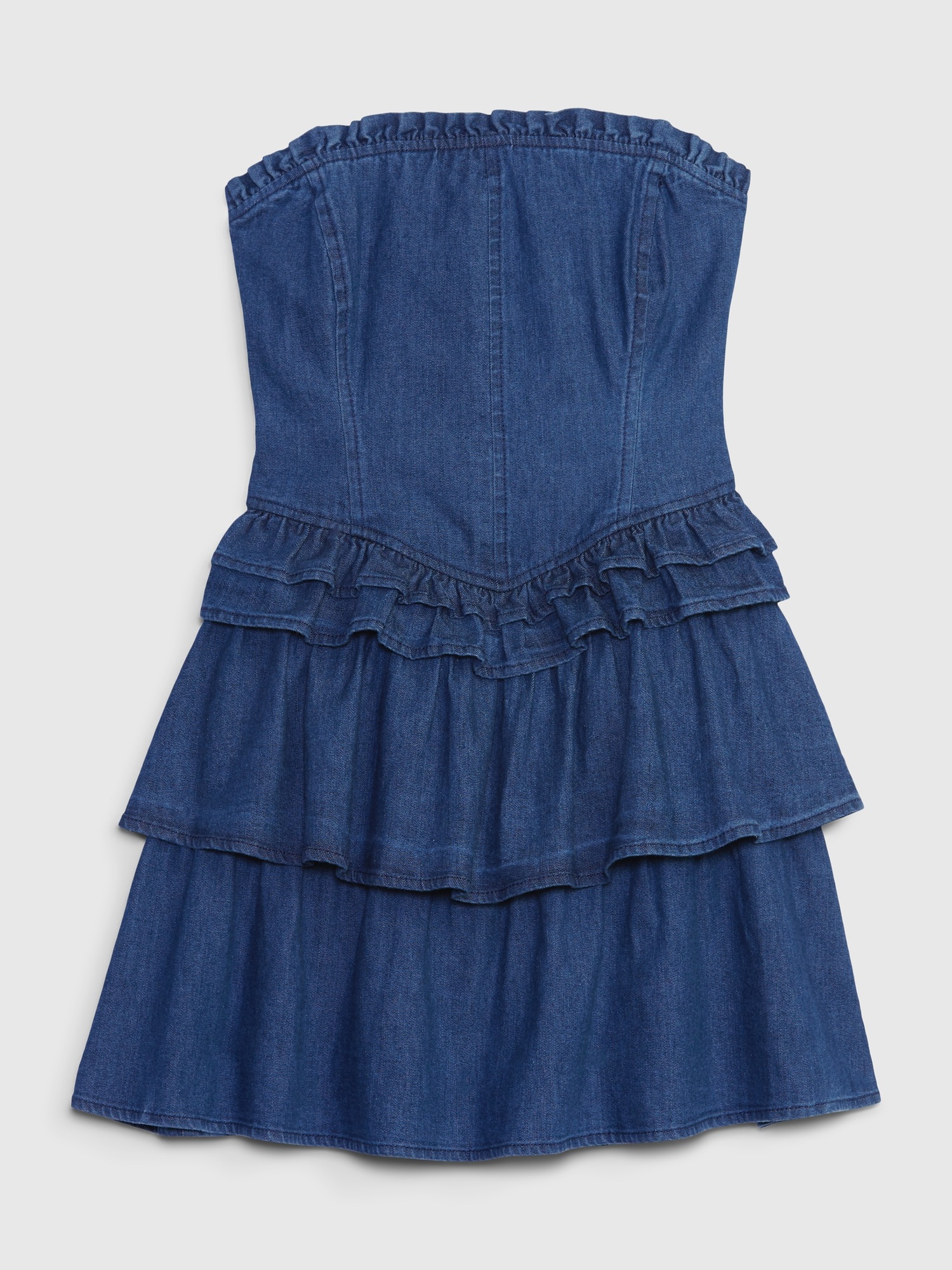 Gap × LoveShackFancy Denim Corset Mini Dress | Gap