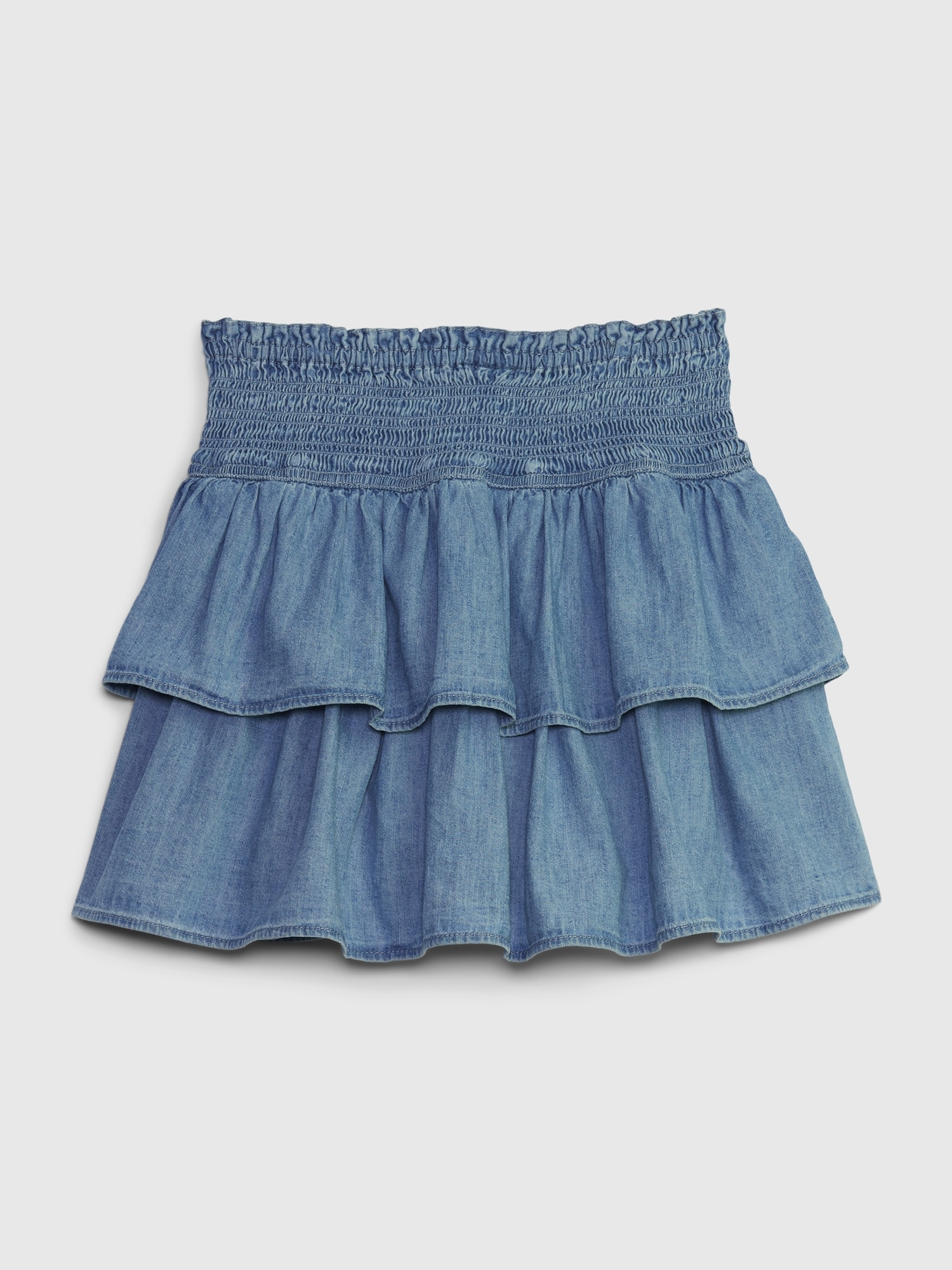 Kids Tiered Denim Skort