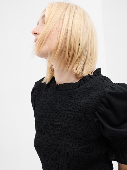 Image number 3 showing, Smocked Puff Sleeve Top