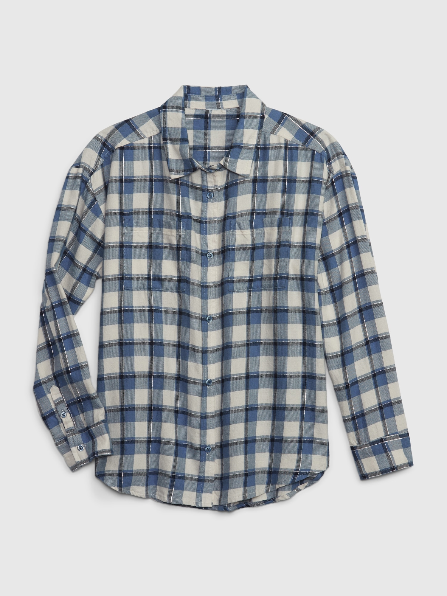 Kids Flannel Shirt - Blue