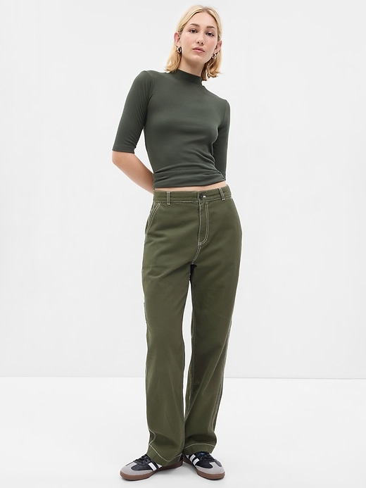 Image number 1 showing, Mid Rise Loose Carpenter Pants