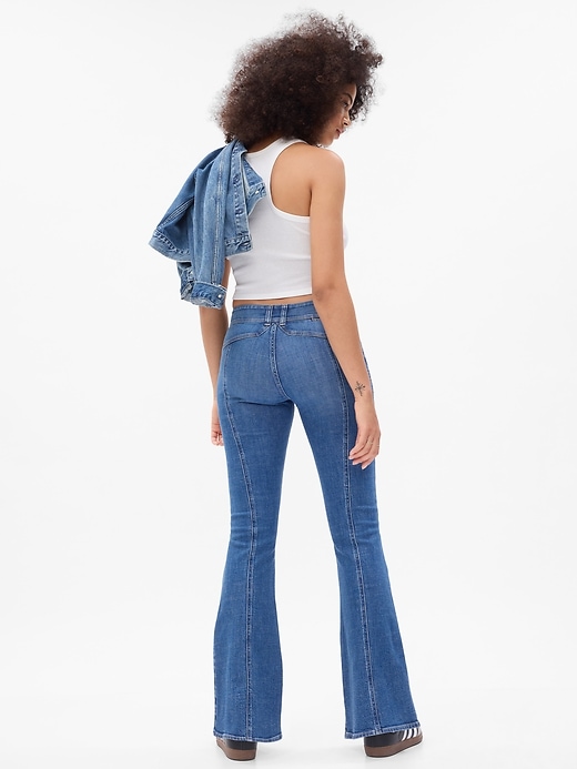 Image number 2 showing, Low Rise Y2K Flare Jeans