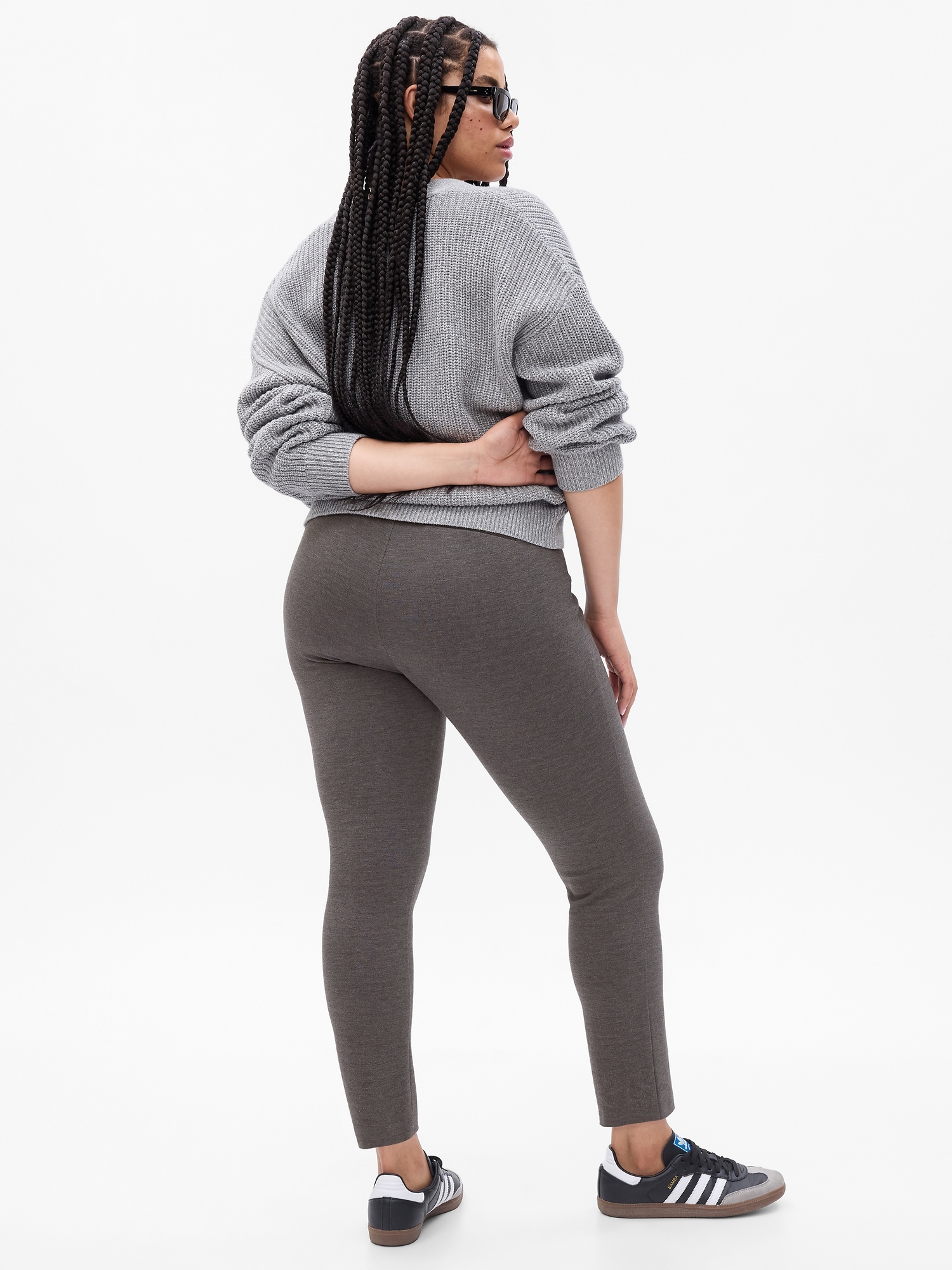 Womens EVERLANE Stretch Ponte Slim Fit Crop Work Pant Trouser 2