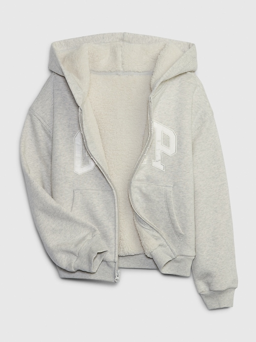 Image number 3 showing, Kids Sherpa-Lined Logo Hoodie