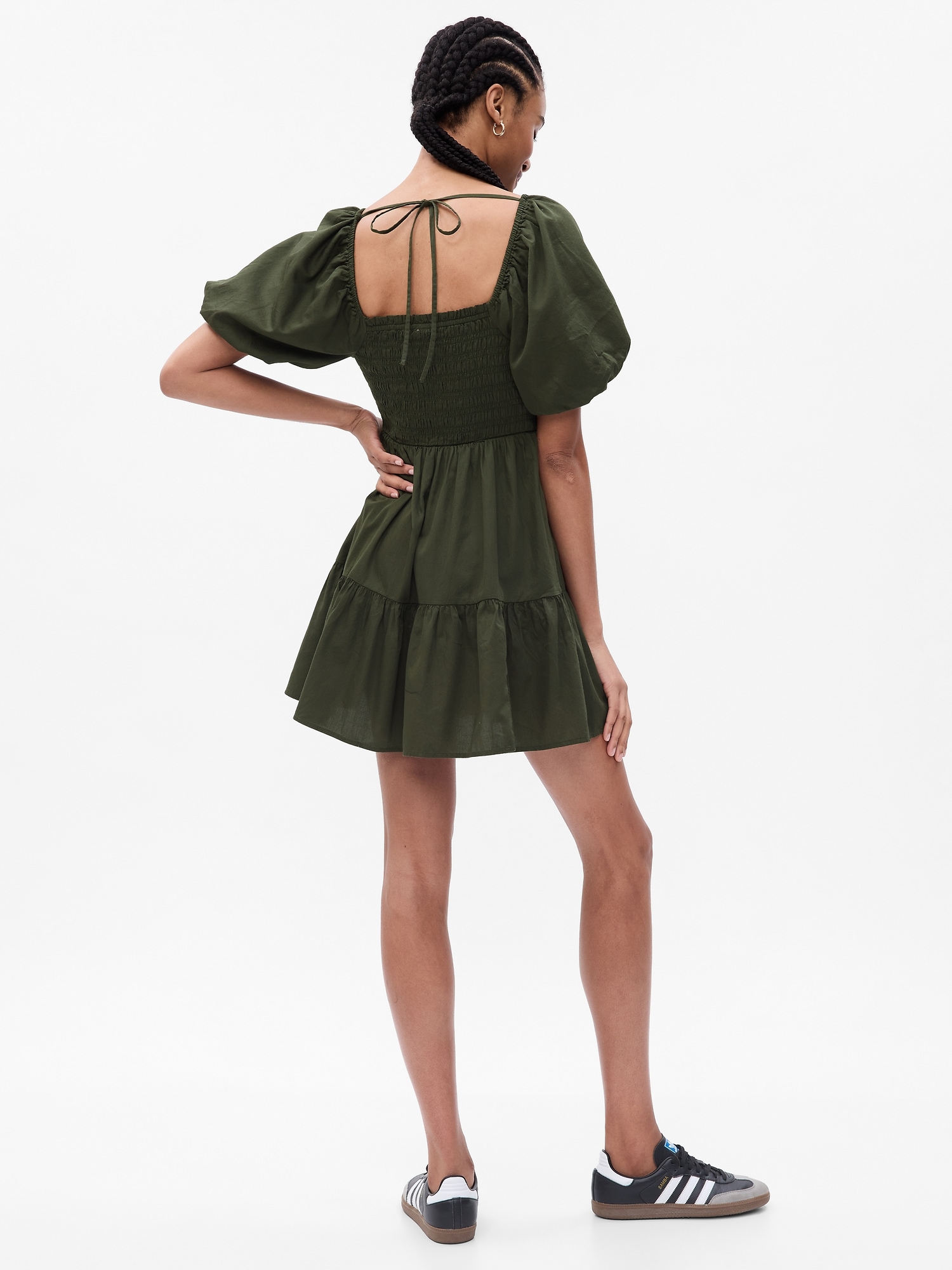 Leanna Puff Sleeve Drawstring Dress – MyCheriEssentiel
