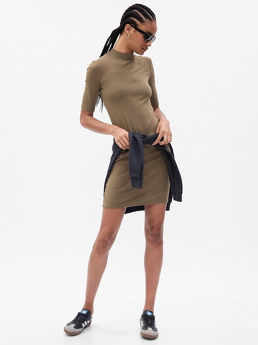 Image number 1 showing, Modern Mockneck Mini Dress