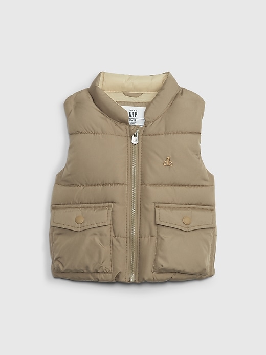 Image number 1 showing, Baby Recycled Utility Puffer Vest