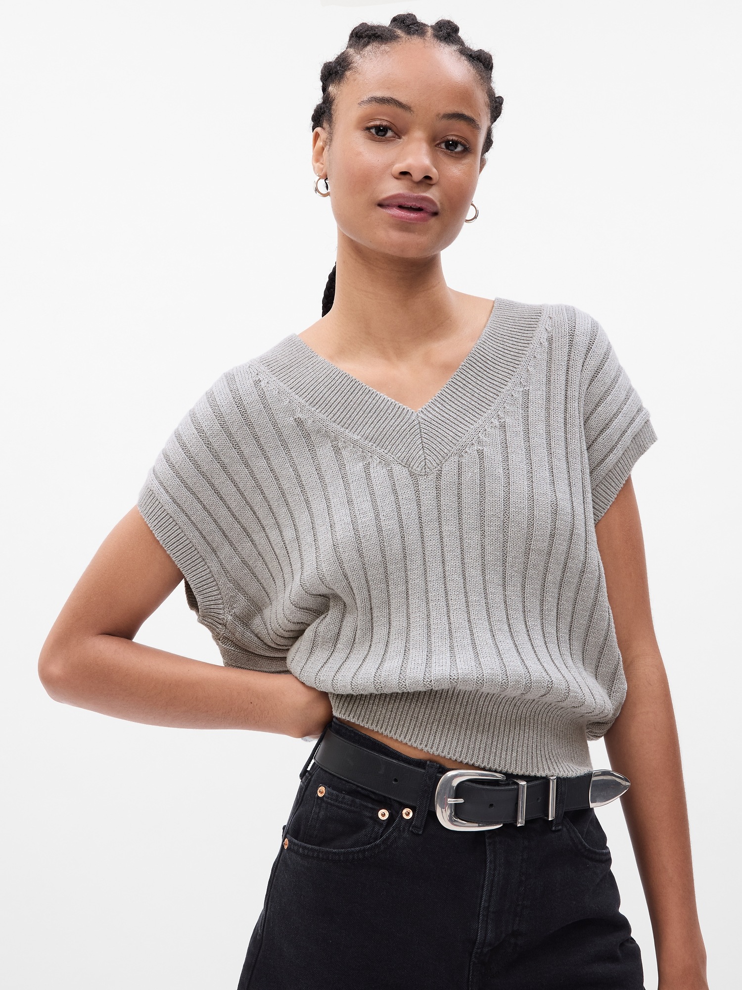 Dolman Rib Sweater Vest | Gap