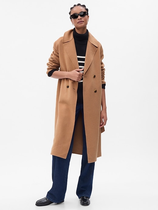 Image number 7 showing, Relaxed Wool Wrap Coat