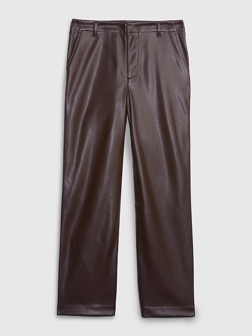 Image number 6 showing, Mid Rise Vegan Leather Loose Pants