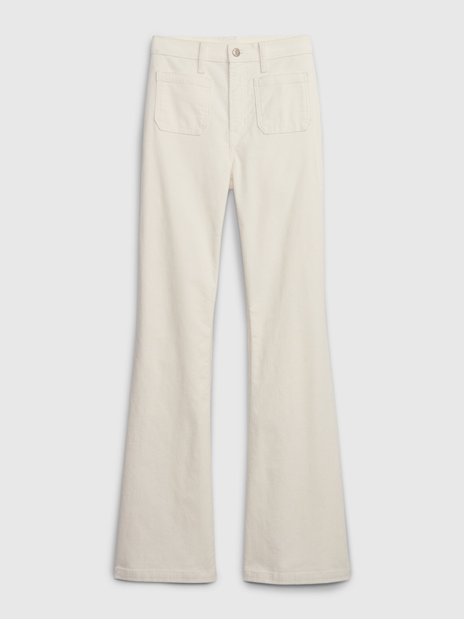 Women's Solid Color Font Slit Hem Corduroy Flare Pants at Rs 1770.96/piece, Ladies Cotton Pant
