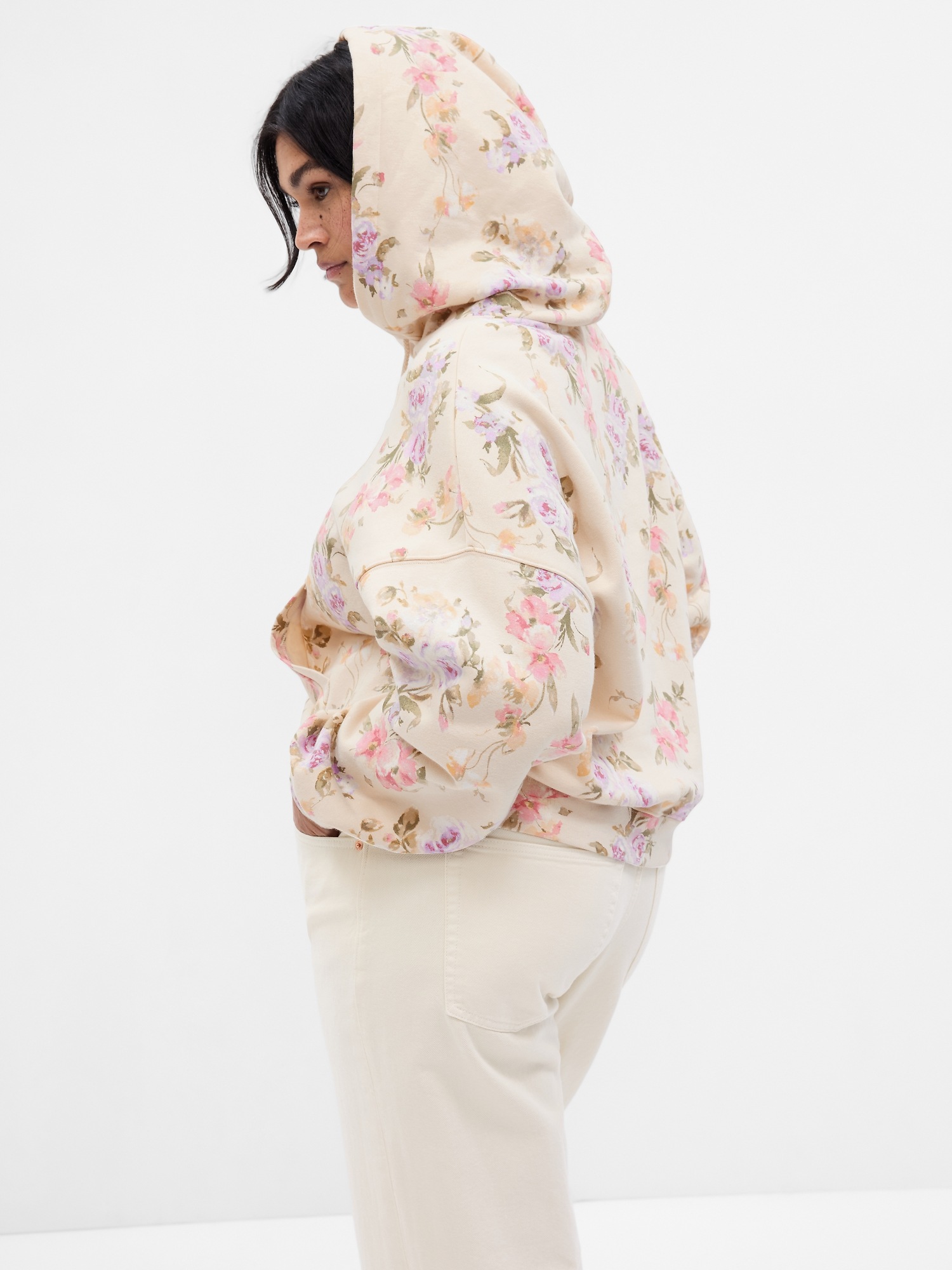 Gap × LoveShackFancy Floral Cropped Logo Hoodie | Gap