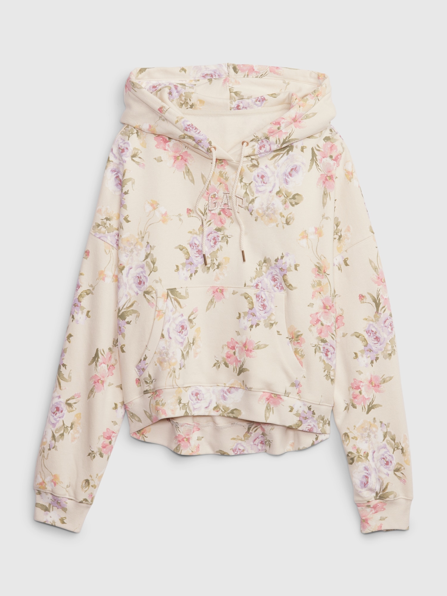 Gap × LoveShackFancy Floral Cropped Logo Hoodie | Gap