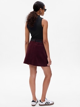 Brown corduroy skirt clearance qvc