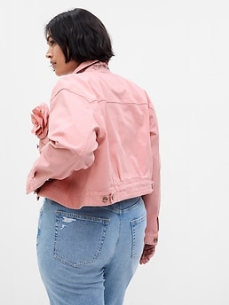 Gap LoveShackFancy Rosette Icon Denim Jacket Gap