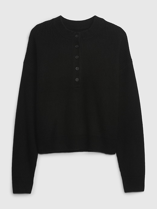 Image number 6 showing, CashSoft Henley Sweater