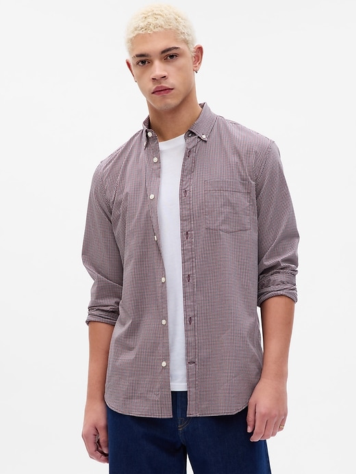 Image number 1 showing, All-Day Poplin Shirt in Standard Fit