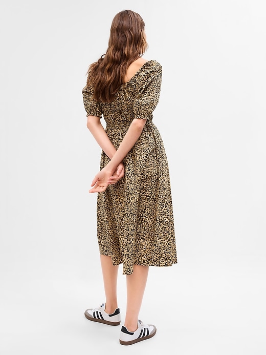 Image number 2 showing, Puff Sleeve Midi Dress