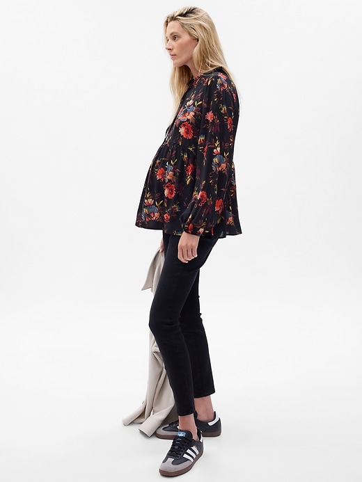 Image number 3 showing, Maternity Floral Top