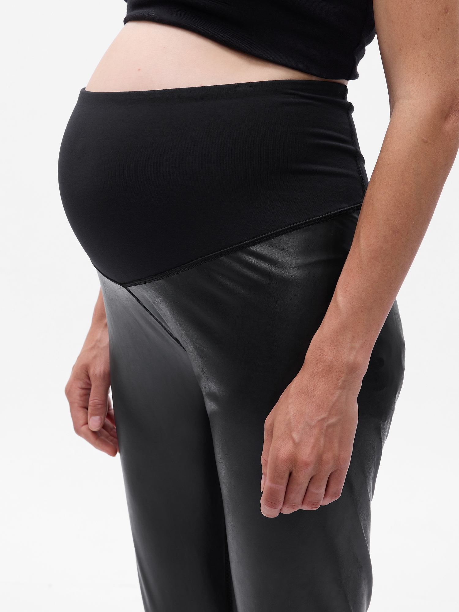 Felina Women's Sueded Pocket Maternity Legging  Athleisure Pants For  Pregnant Women (black, Large) : Target