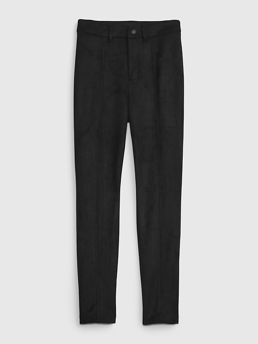 Image number 6 showing, Mid Rise Vegan Suede Skinny Pants