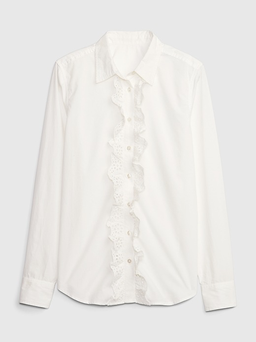 Image number 6 showing, Eyelet Ruffle Perfect Shirt