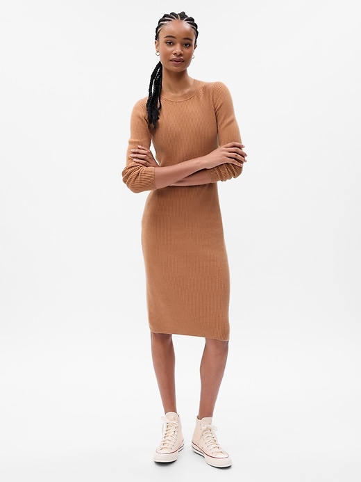 Image number 4 showing, CashSoft Midi Sweater Dress