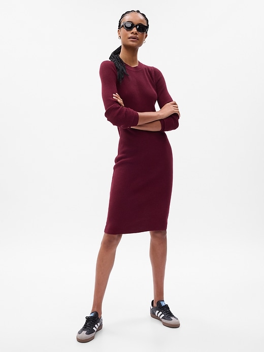 Image number 1 showing, CashSoft Midi Sweater Dress