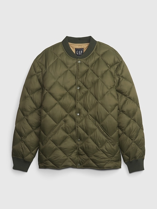 Gap Men Cotton Linen Bomber Jacket - Army Jacket Green