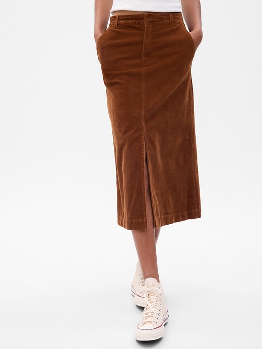 Brown corduroy skirt on sale 9mm