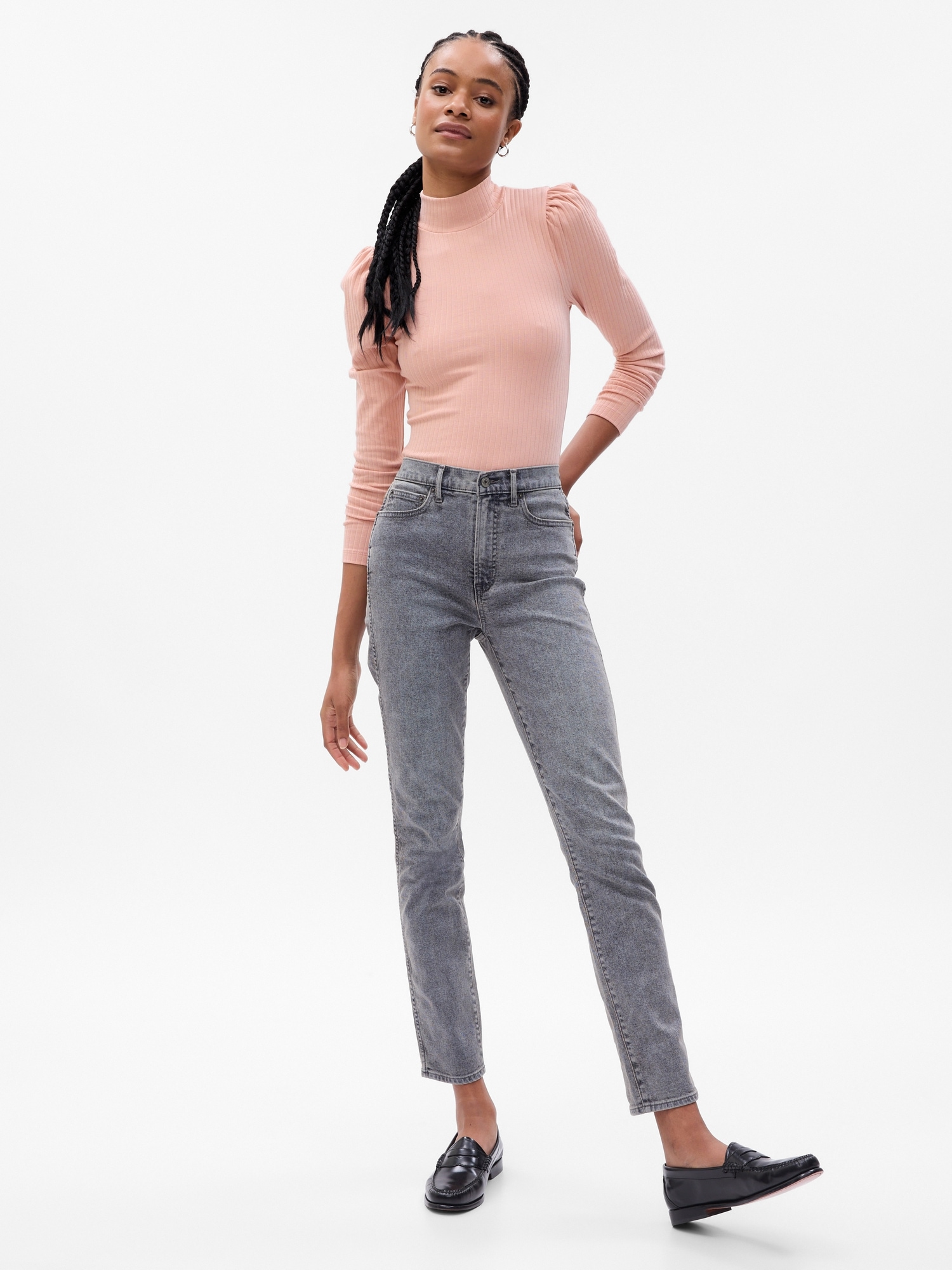 Modern Puff Sleeve Rib T-Shirt | Gap