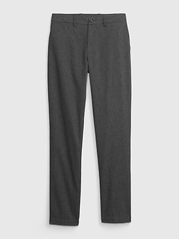 Buy Men Grey Slim Fit Solid Flat Front Casual Trousers Online - 770371