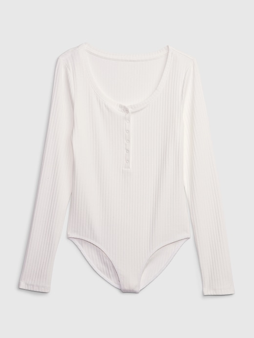 Image number 6 showing, Modern Rib Henley Bodysuit