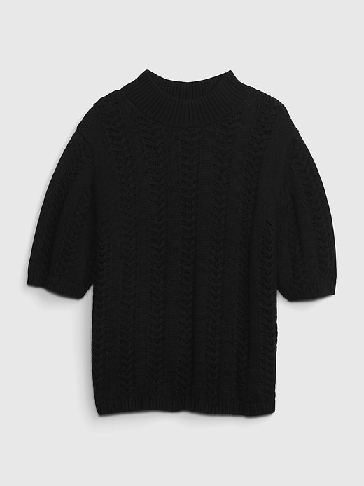 Image number 6 showing, Pointelle Mockneck Sweater