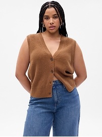 CashSoft Rib Sweater Vest | Gap