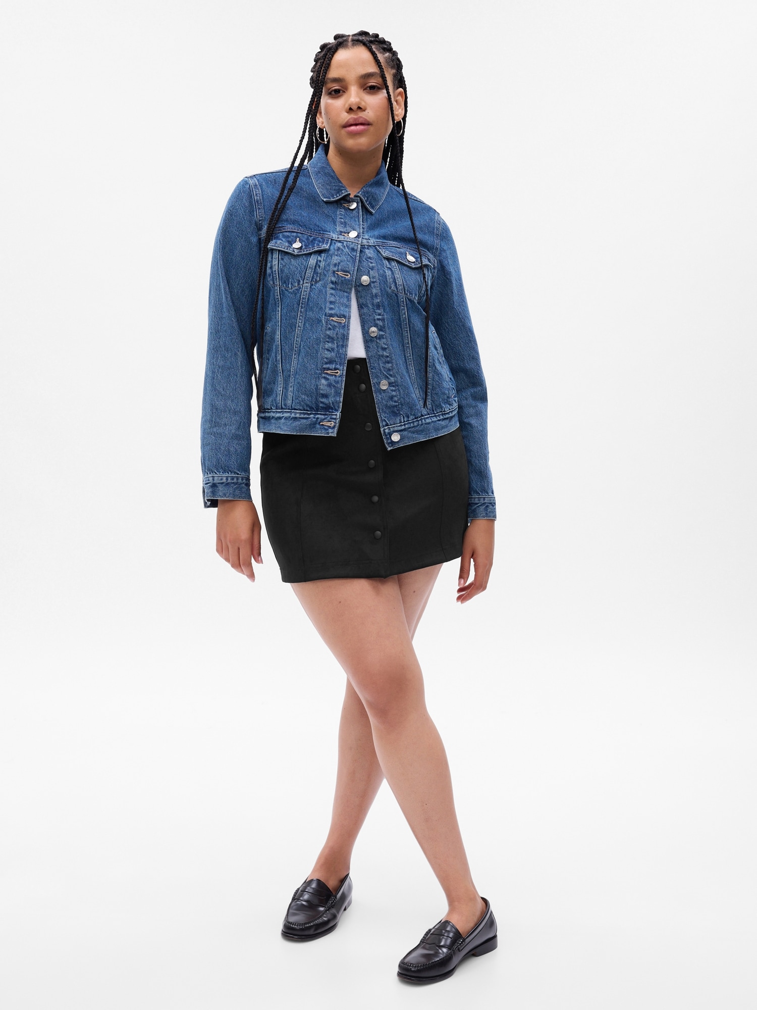 New look outlet suede mini skirt