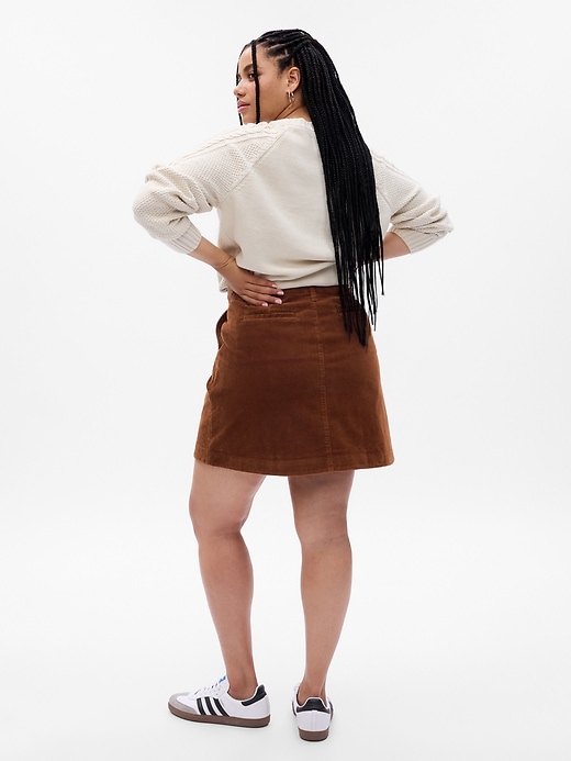 Brown corduroy shop skirt 9mm