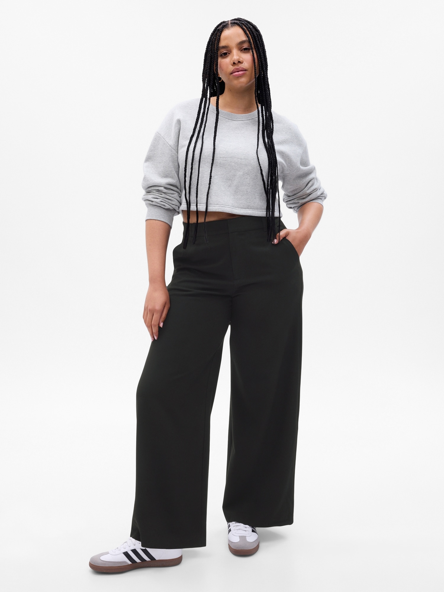 A New Day Women's Mid-Rise Belted Wide Leg Pants (as1, Numeric