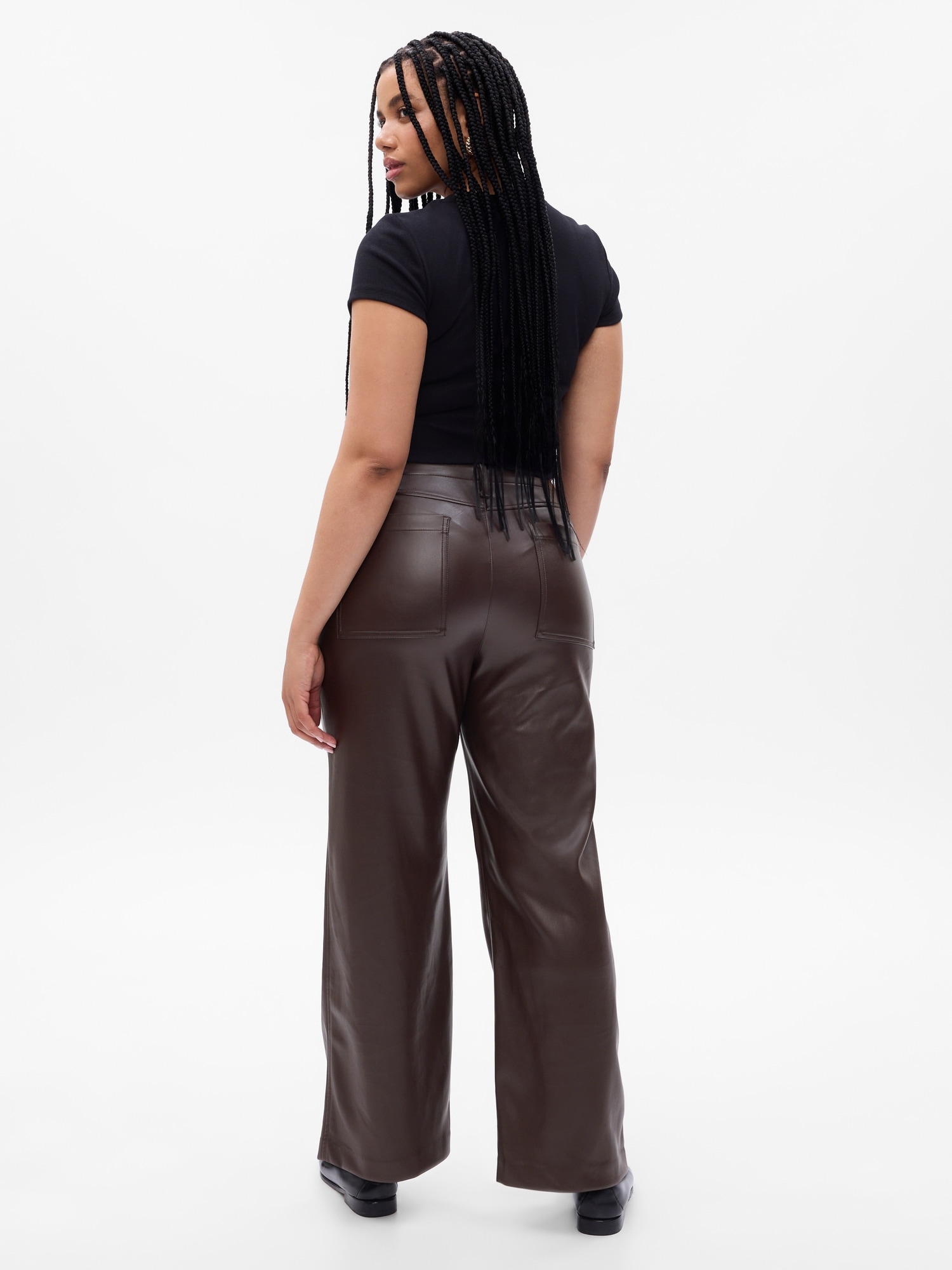 Vertigo Black Vegan Leather Pants