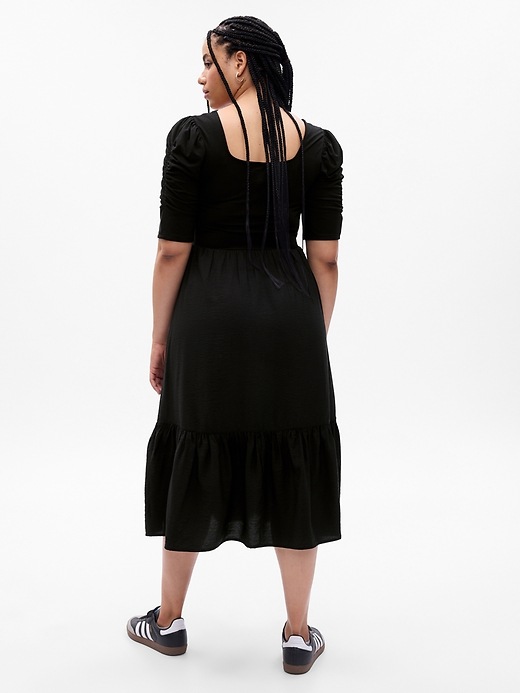 Image number 5 showing, Ruched Tiered Midi Dress