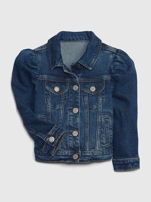 Image number 1 showing, Toddler Puff Sleeve Denim Jacket