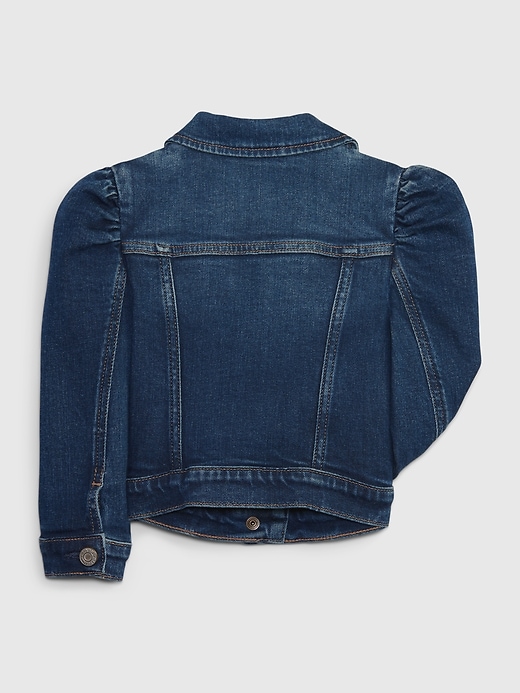 Image number 2 showing, Toddler Puff Sleeve Denim Jacket