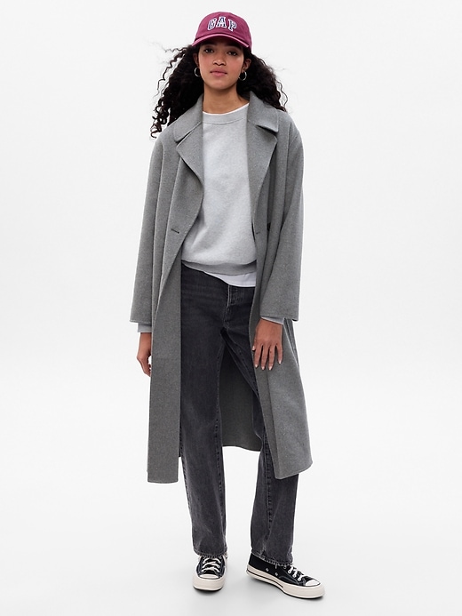 Image number 8 showing, Relaxed Wool Wrap Coat