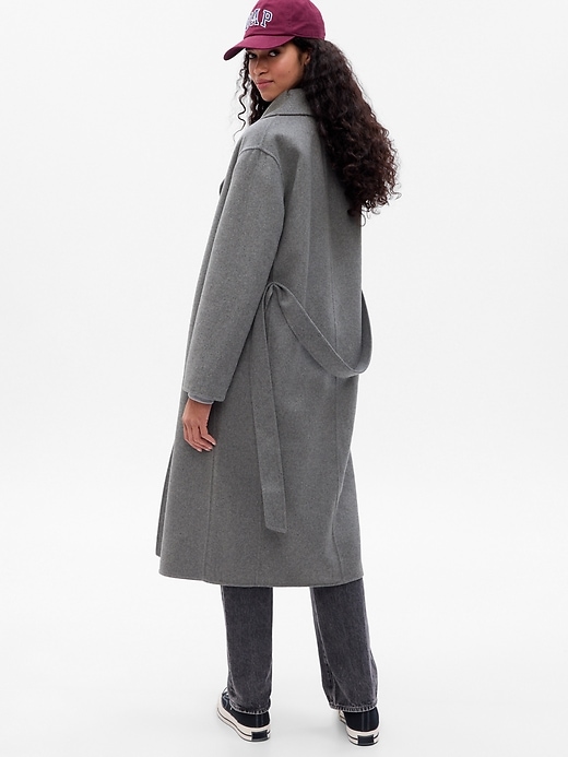 Relaxed Wool Wrap Coat