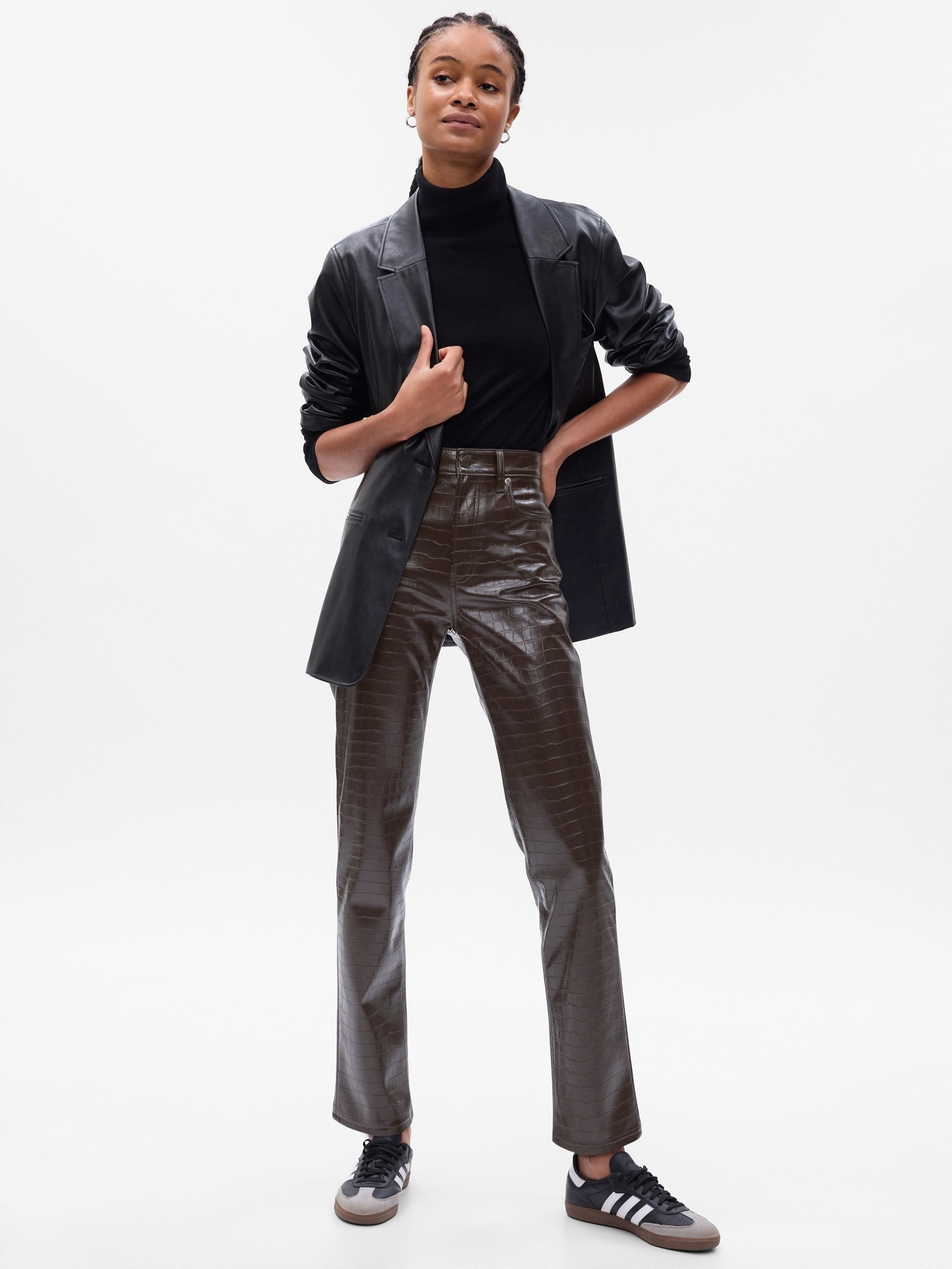 180 Best black faux leather leggings outfit ideas