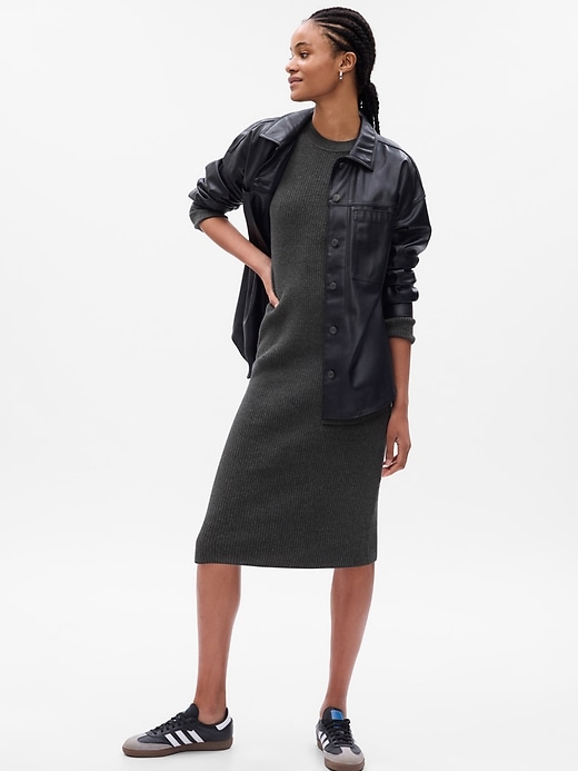 Image number 3 showing, CashSoft Midi Sweater Dress