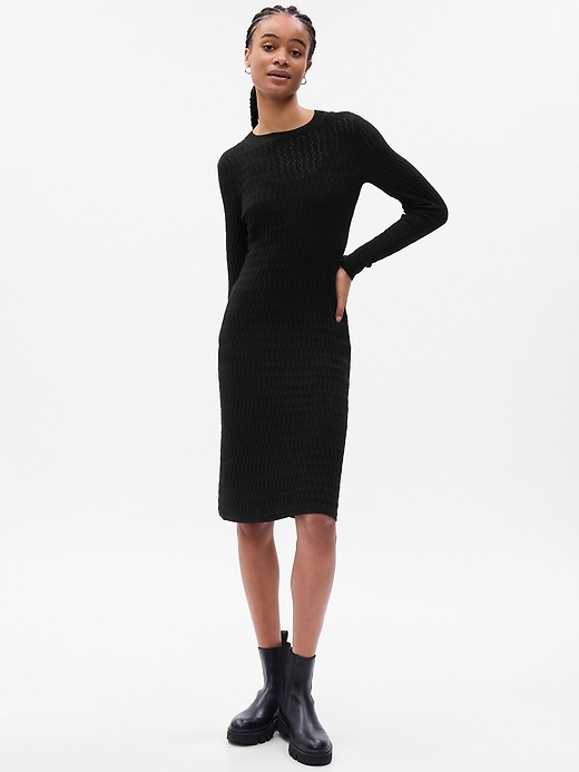 Image number 4 showing, Textured Midi Sweater Dress