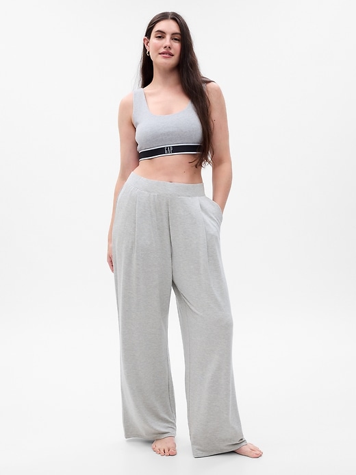 Image number 4 showing, Wide-Leg Pleated PJ Pants