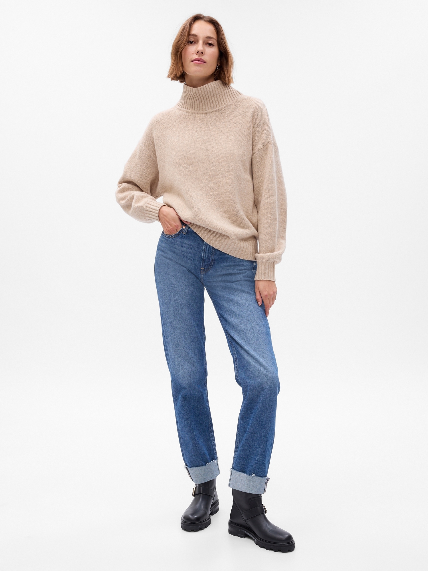 Vintage Soft Mockneck Sweatshirt