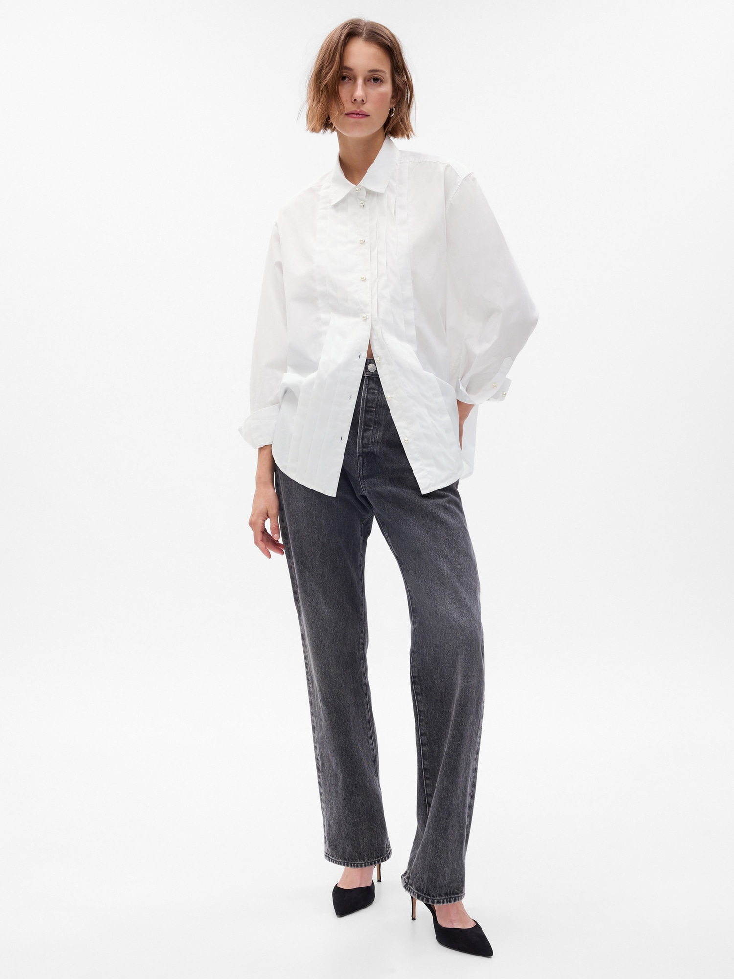 Linen-Cotton Shirt by Gap Online, THE ICONIC